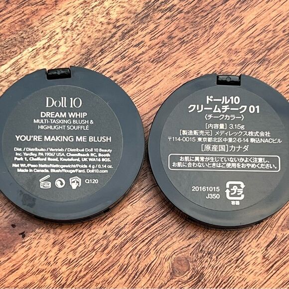 Doll 10 Dream Whip blush 💗 bundle of 2 shades 💗 highlighter 💗 NEW - Picture 3 of 4